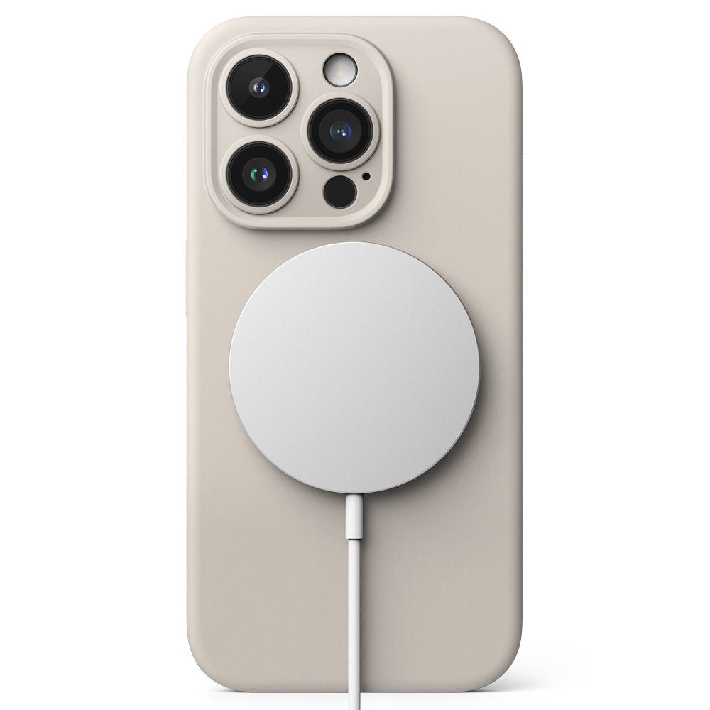 Ringke iPhone 15 Pro Silicone Magnetic MagSafe Case Θήκη Σιλικόνης με MagSafe - Stone