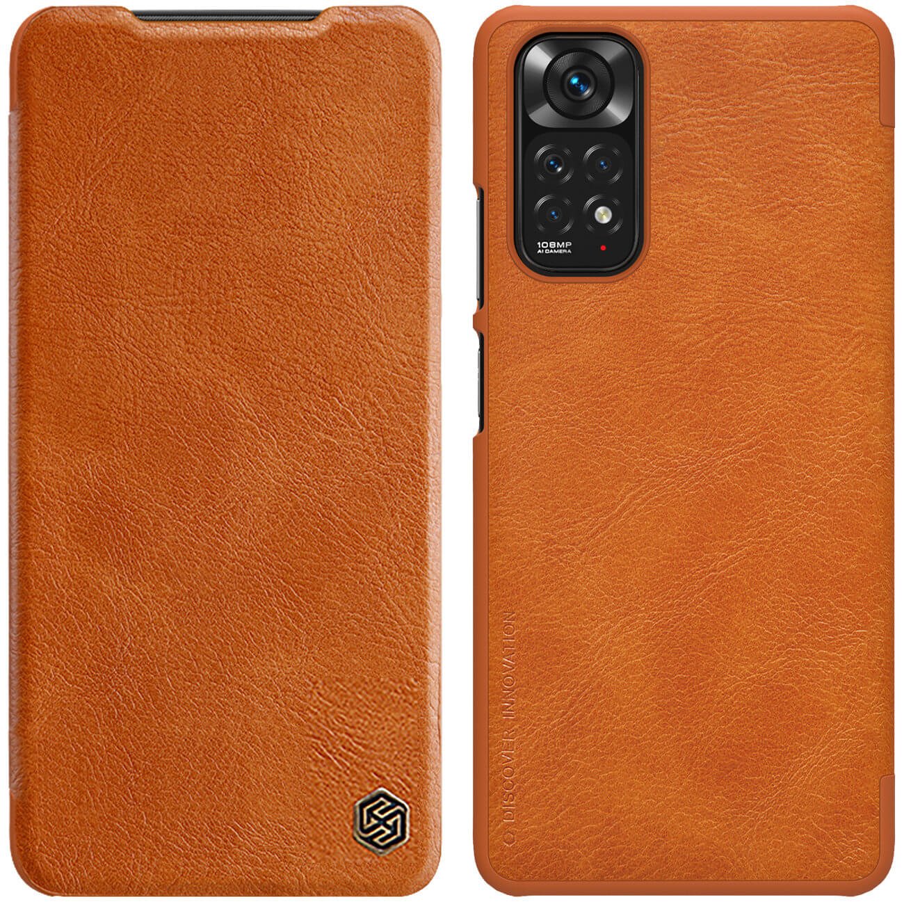 Nillkin Xiaomi Redmi Note 11 / Redmi Note 11S Qin Leather Flip Book Case Θήκη Βιβλίο - Brown