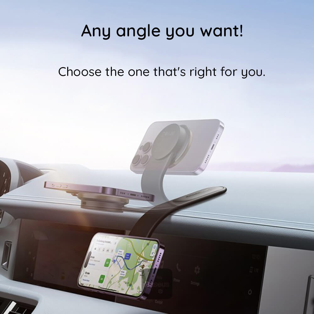 Baseus C02 Pro Μαγνητική Βάση Αυτοκινήτου για το Ταμπλό 15W με Ασύρματη Φόρτιση MagSafe - Black