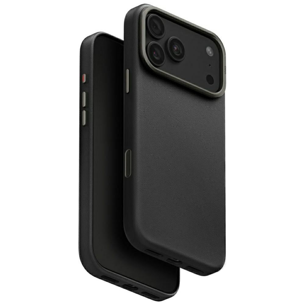 Uniq iPhone 18 Pro Max / iPhone 17 Pro Max - Σκληρή Θήκη με Επένδυση Συνθετικού Δέρματος MagSafe - Lyden MagClick - Black