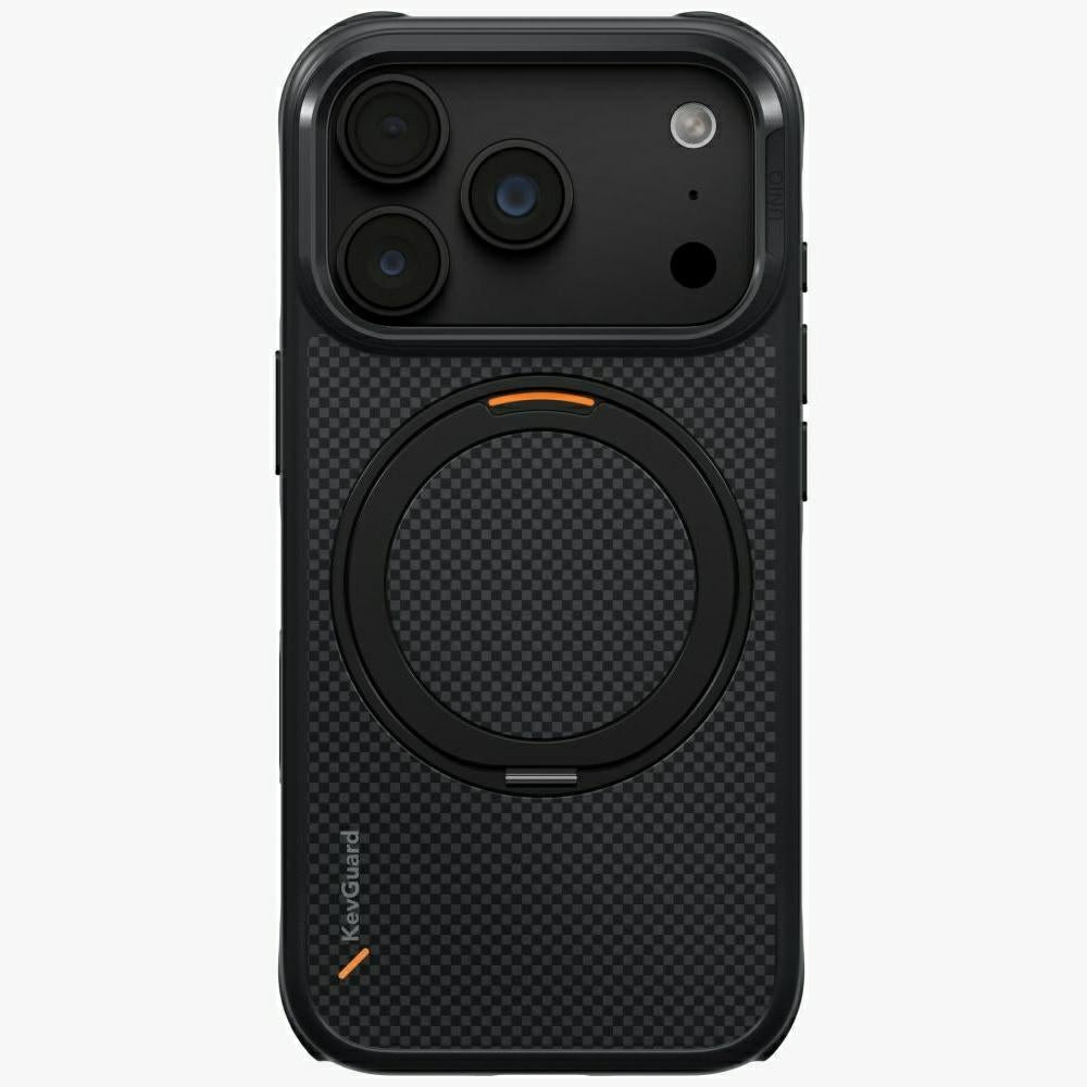 Uniq iPhone 18 Pro / iPhone 17 Pro - Σκληρή Θήκη με Δαχτυλίδι Συγκράτησης MagSafe - Keva Mov Kickstand Aramid - Black