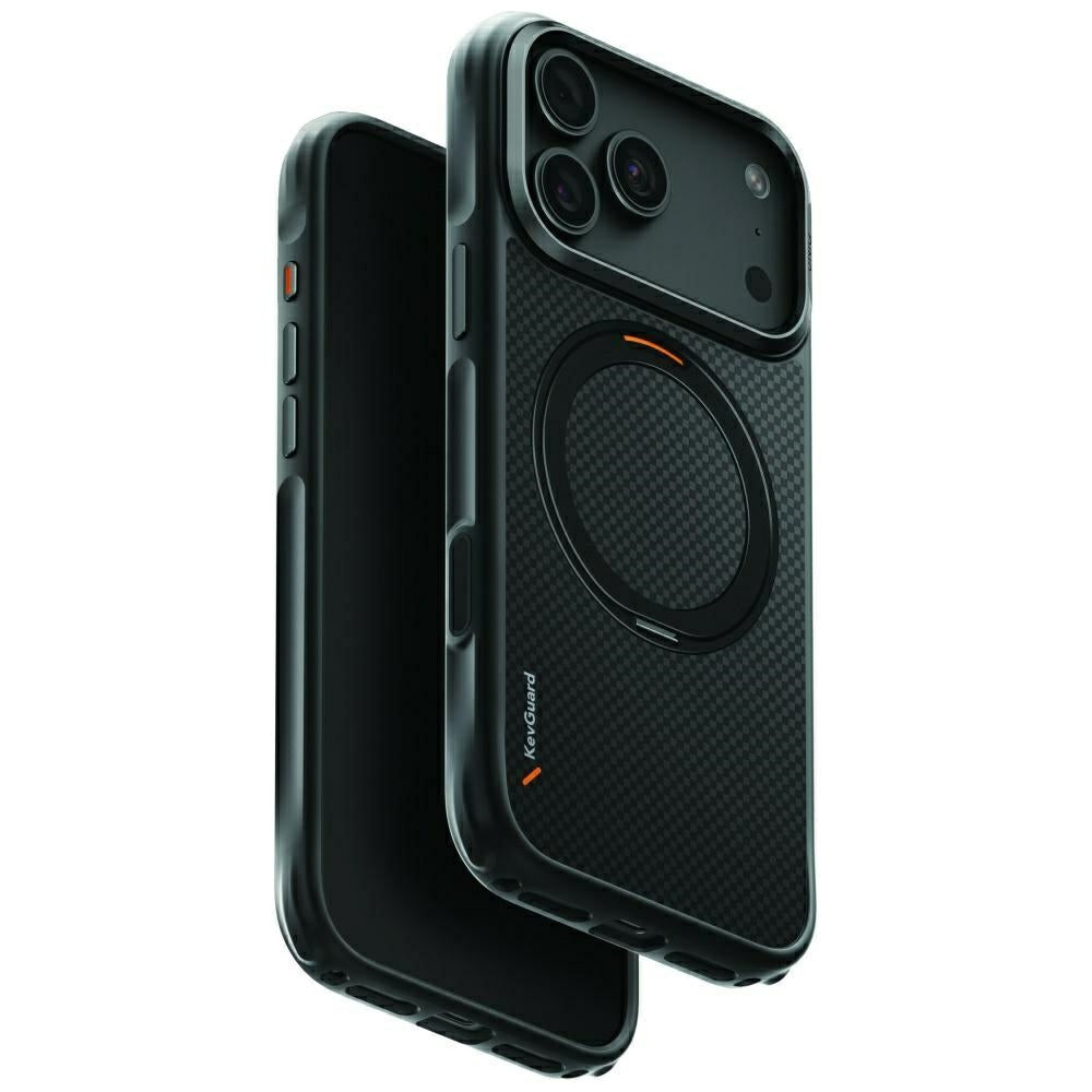 Uniq iPhone 18 Pro Max / iPhone 17 Pro Max - Σκληρή Θήκη με Δαχτυλίδι Συγκράτησης MagSafe - Keva Mov Kickstand Aramid - Black