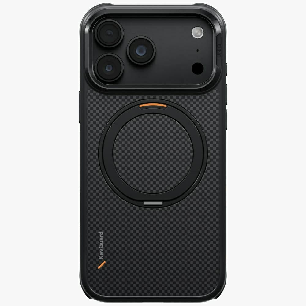 Uniq iPhone 18 Pro Max / iPhone 17 Pro Max - Σκληρή Θήκη με Δαχτυλίδι Συγκράτησης MagSafe - Keva Mov Kickstand Aramid - Black