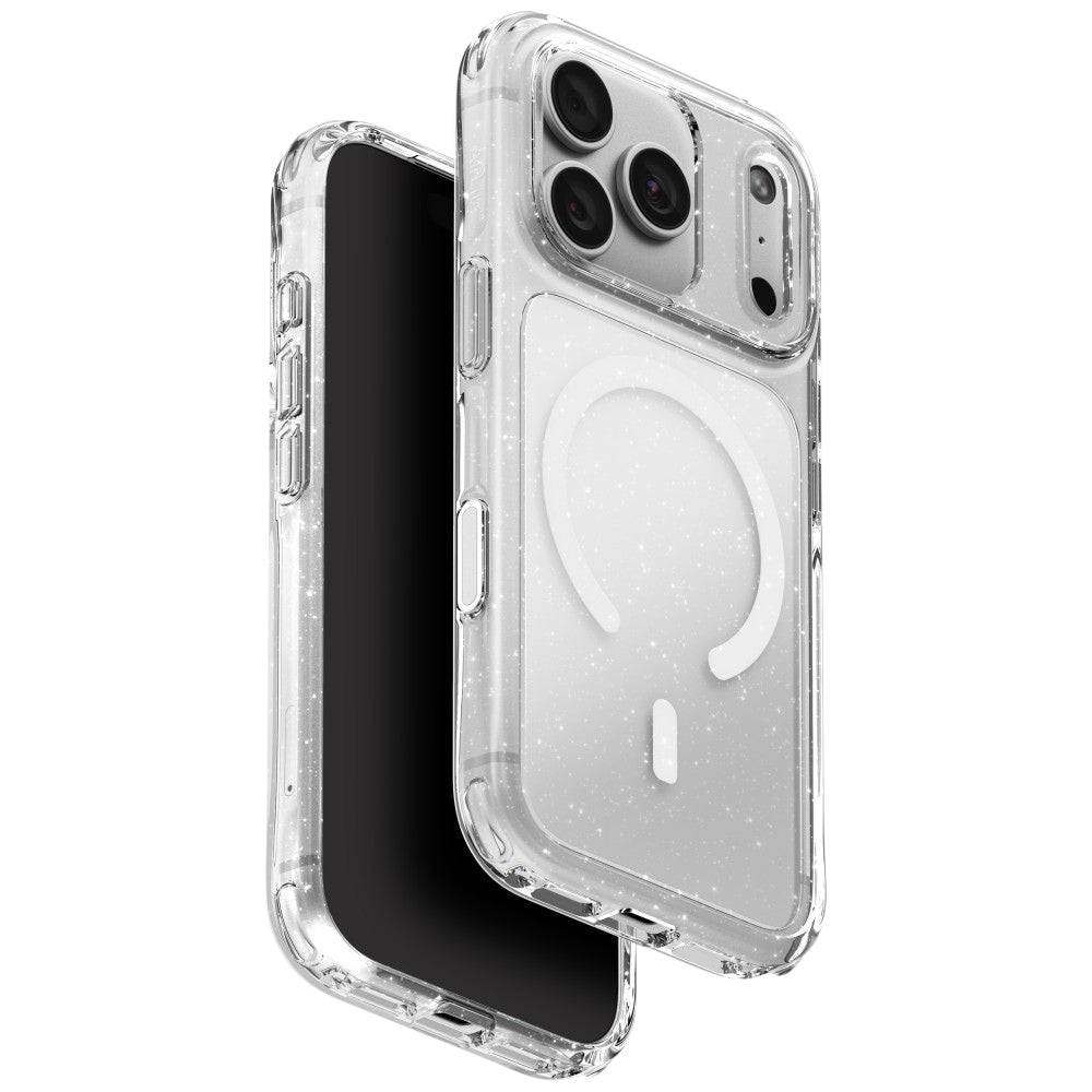 Uniq iPhone 18 Pro / iPhone 17 Pro - Σκληρή Θήκη με Πλαίσιο Σιλικόνης και MagSafe - LifePro Xtreme - Tinsel Clear