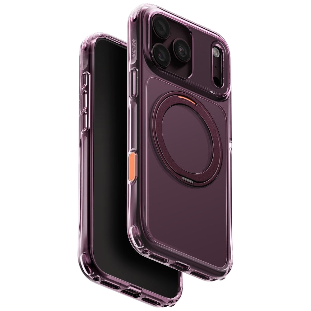 Uniq iPhone 18 Pro Max / iPhone 17 Pro Max - Σκληρή Θήκη με Πλαίσιο Σιλικόνης και Stand MagSafe - Swivix 360 Rotating Kickstand - Burgundy