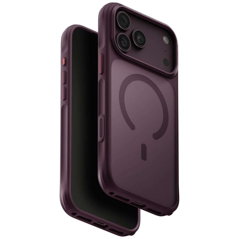 Uniq iPhone 18 Pro Max / iPhone 17 Pro Max - Σκληρή Θήκη με Πλαίσιο Σιλικόνης και MagSafe - Veren MagClick - Burgundy
