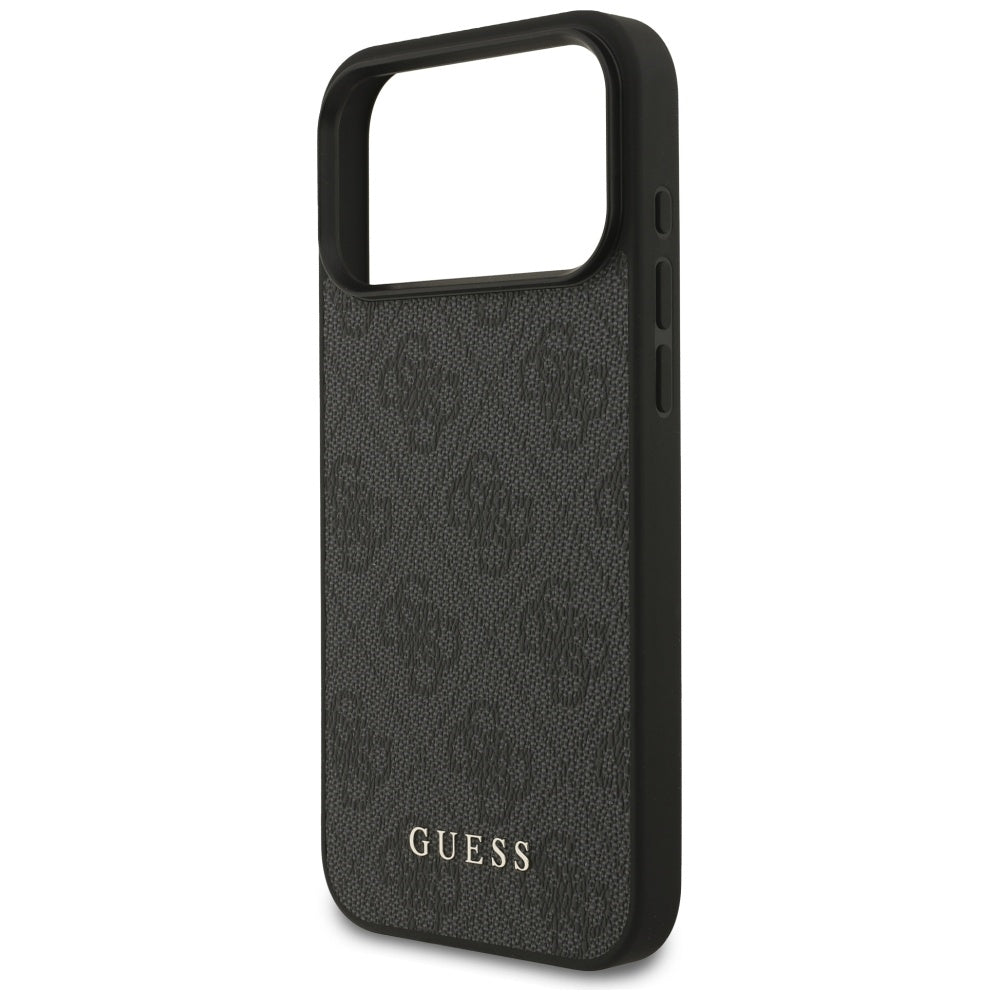 Guess iPhone 17 Pro Max - 4G Classic - Σκληρή Θήκη με Πλαίσιο Σιλικόνης και Επένδυση Συνθετικού Δέρματος - Black - GUHCP17XG4GFGR