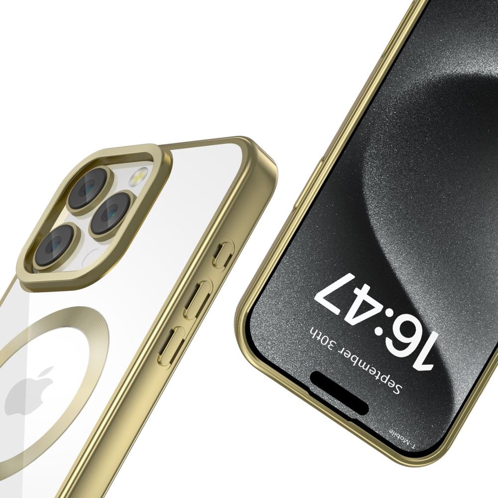 Tech - Protect iPhone 16 Pro Max MagFlex Θήκη Σιλικόνης TPU με MagSafe - Διάφανη / Satin Gold
