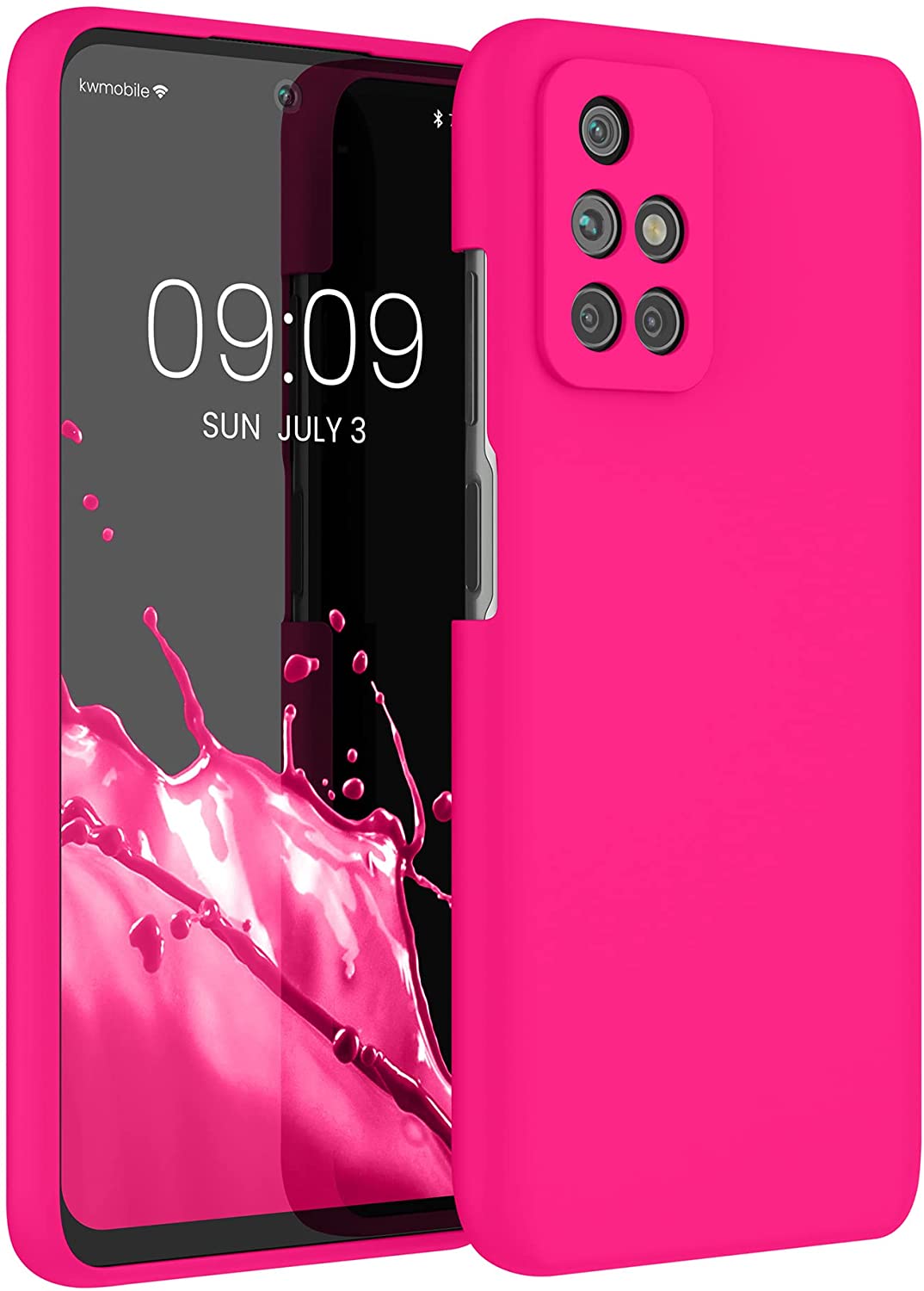 KW Xiaomi Redmi 10 Θήκη Σιλικόνης Rubber TPU - Neon Pink - 56153.77