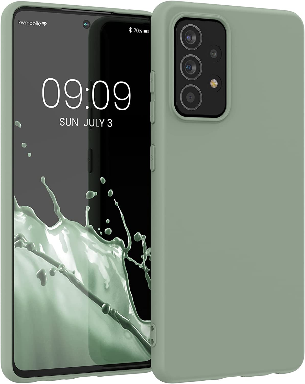 KW Samsung Galaxy A52 / A52 5G / A52s 5G Θήκη Σιλικόνης TPU - Grey Green - 54346.172