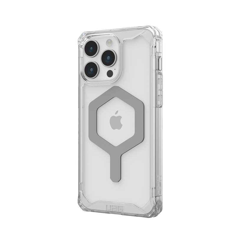 UAG iPhone 15 Pro Max Plyo Series Θήκη Υψηλής Προστασίας με MagSafe - Ice / Silver - Διάφανη