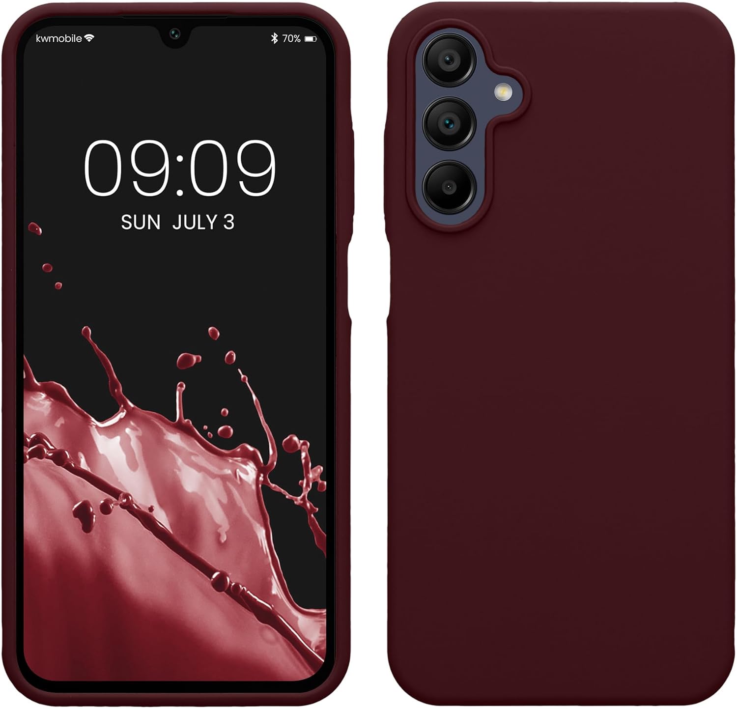 KW Samsung Galaxy A15 4G / A15 5G Θήκη Σιλικόνης Rubberized TPU - Bordeaux Purple