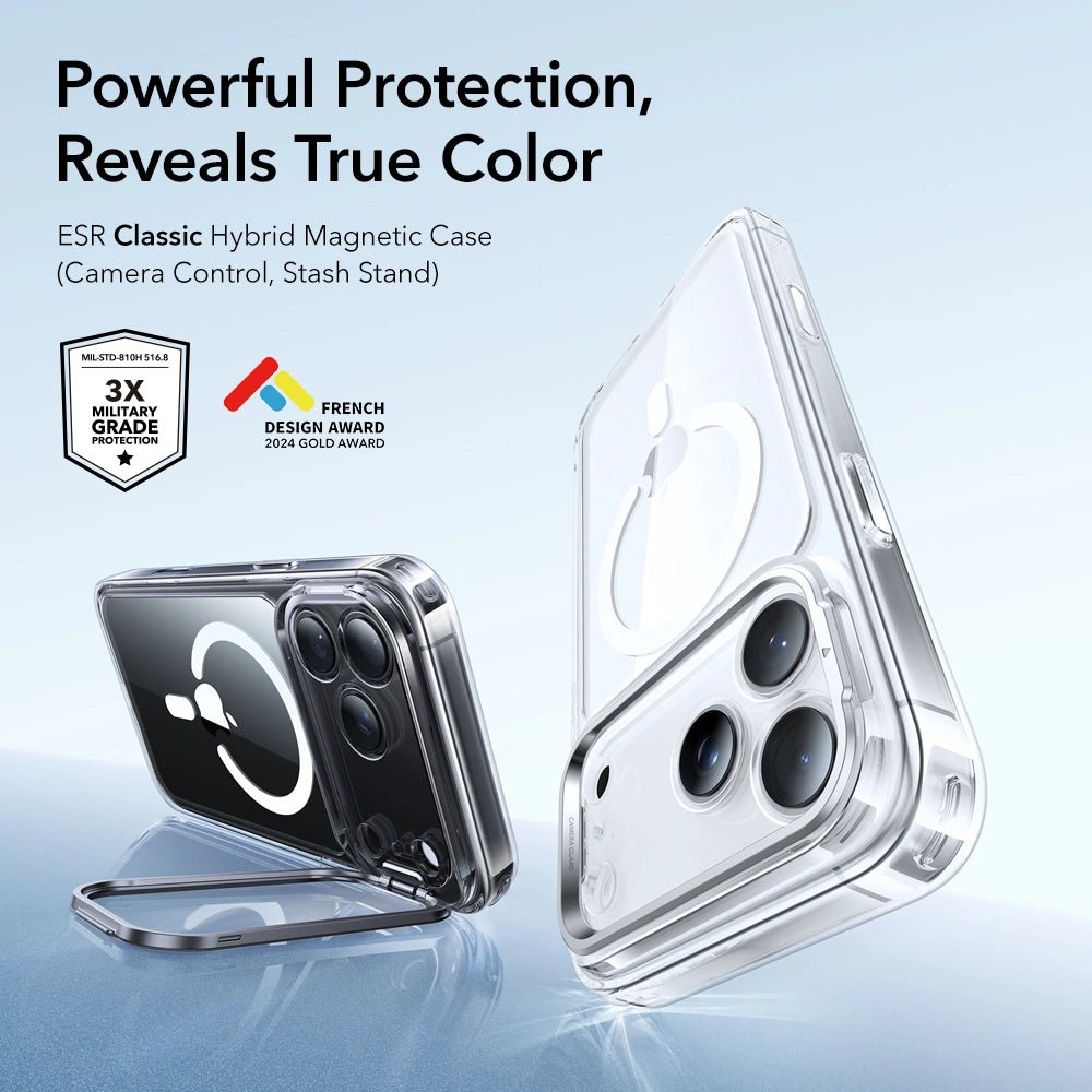 ESR iPhone 17 Pro - Classic Hybrid Kickstand MagSafe - Σκληρή Θήκη με Πλαίσιο Σιλικόνης και MagSafe - Διάφανη