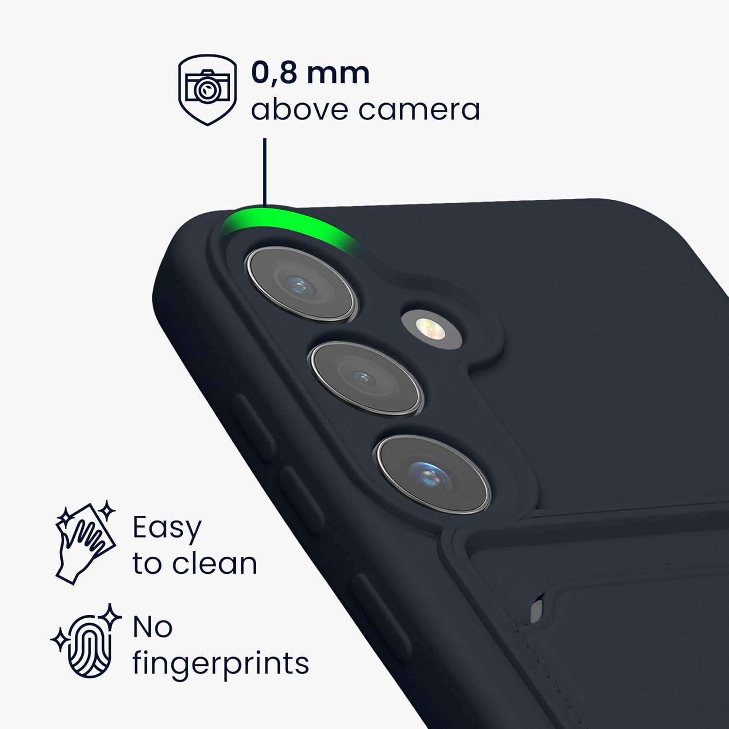 KW Samsung Galaxy S24 Θήκη Σιλικόνης TPU με Υποδοχή για Κάρτα - Dark Blue