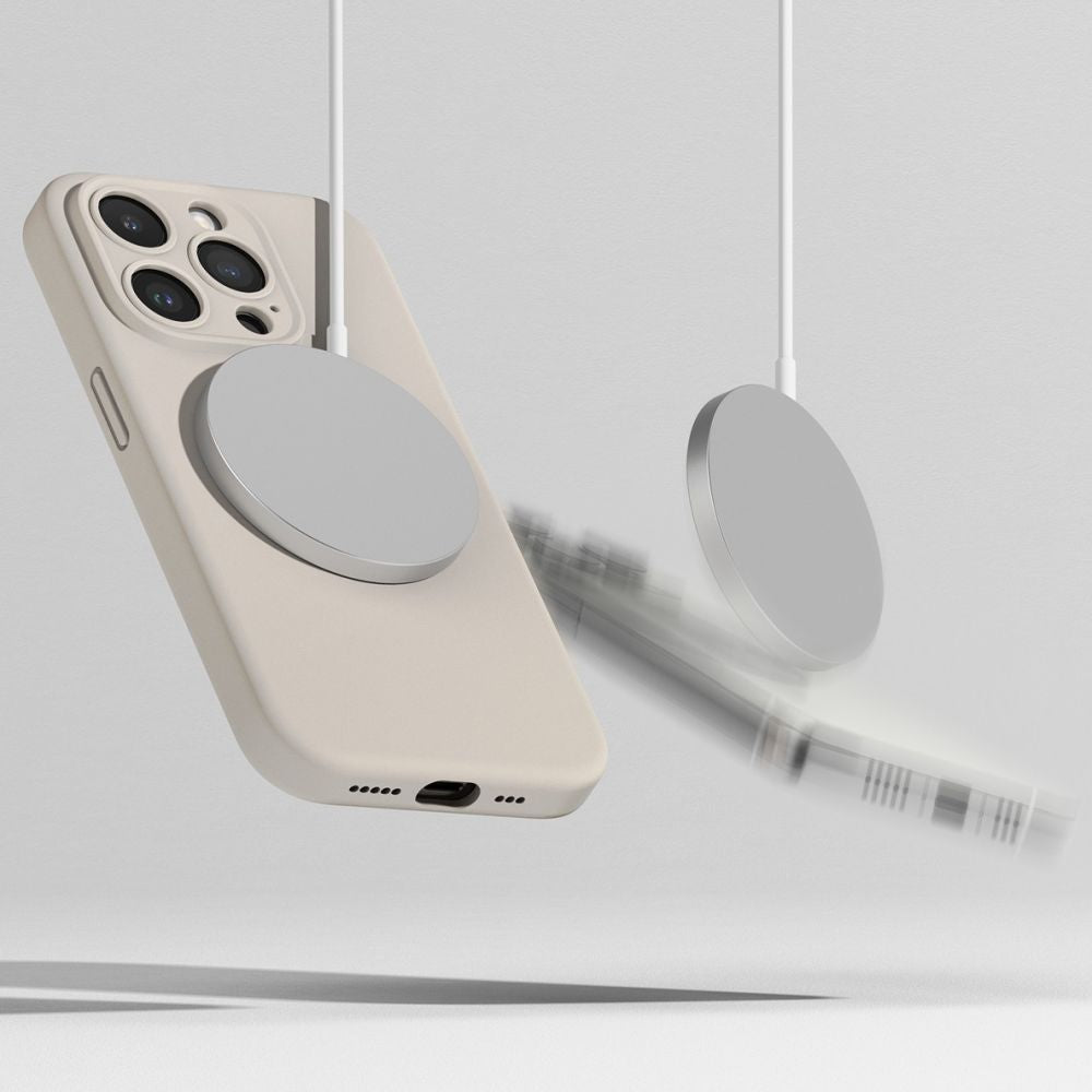 Ringke iPhone 15 Pro Silicone Magnetic MagSafe Case Θήκη Σιλικόνης με MagSafe - Stone