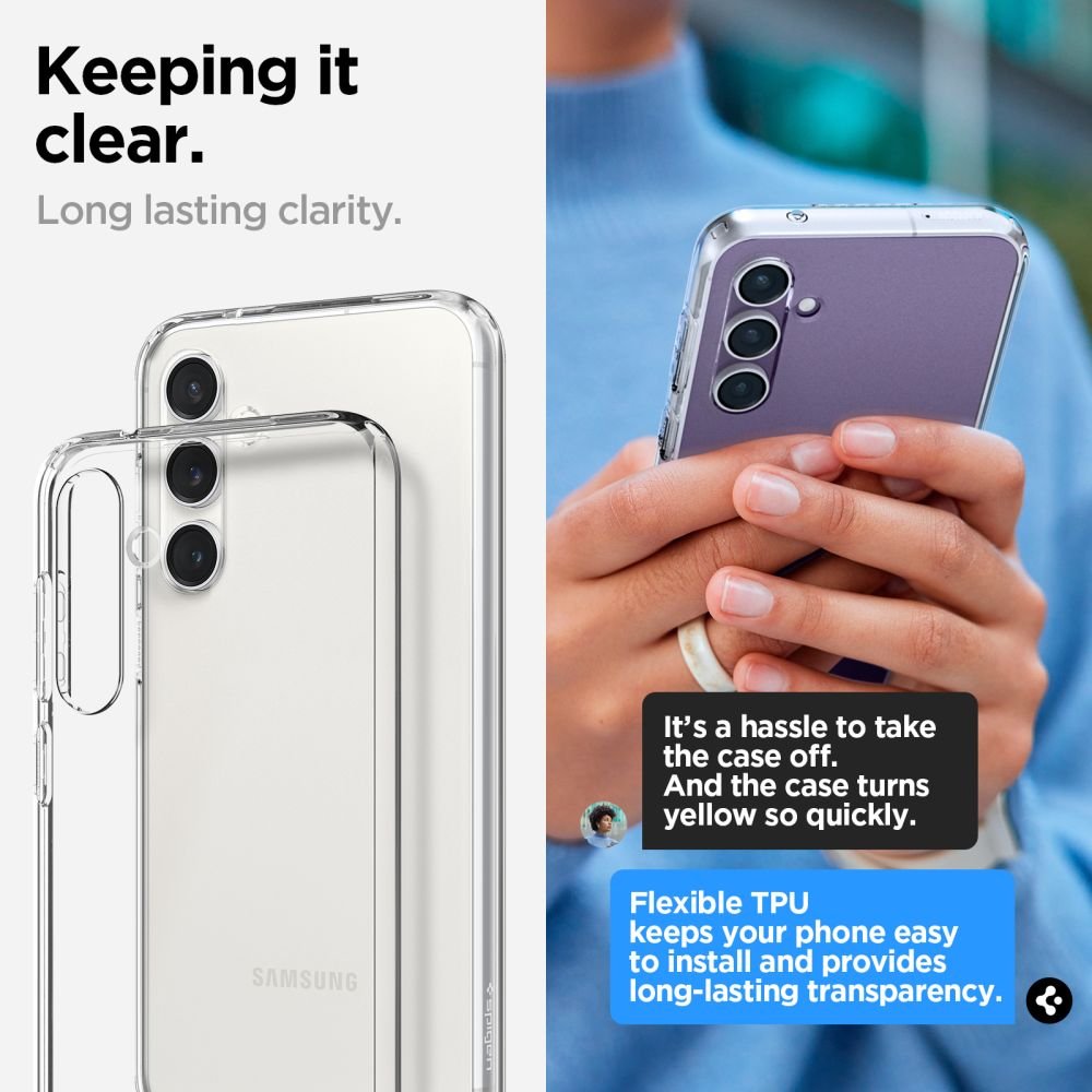 Spigen Samsung Galaxy S23 FE - Liquid Crystal Θήκη Σιλικόνης - Crystal Clear