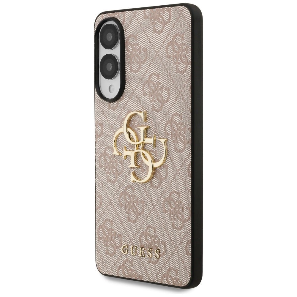 Guess Samsung Galaxy S25 Edge - Big 4G Logo Classic Logo - Σκληρή Θήκη με Επένδυση από Οικολογικό Δέρμα - Pink - GUHCS25E4GMGPI