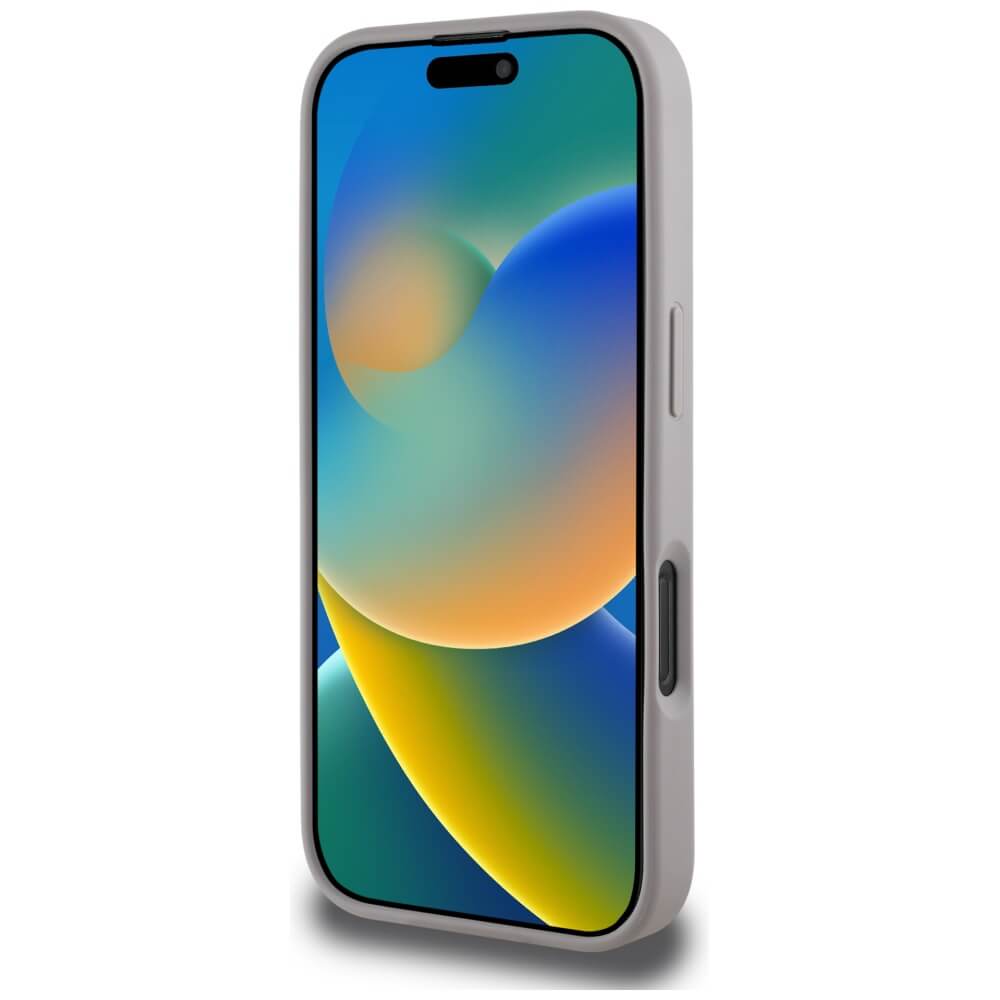 Guess iPhone 16 Pro - Grained Roses Big 4G Logo - Σκληρή Θήκη με Επένδυση από Οικολογικό Δέρμα - Purple - GUHCP16LPGROP4MU