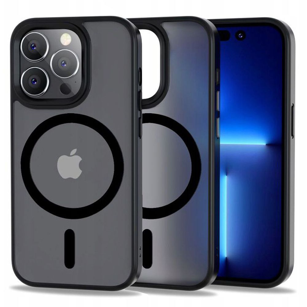 Tech - Protect iPhone 12 Pro Max MagMat Σκληρή Θήκη με Πλαίσιο Σιλικόνης και MagSafe - Matte Black