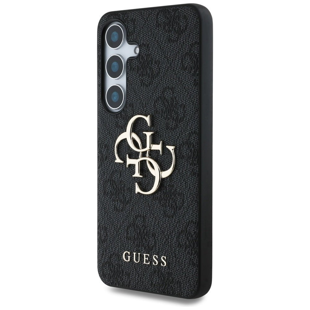 Guess Samsung Galaxy S25 Plus - 4G Big Metal Logo - Θήκη με Επένδυση Συνθετικού Δέρματος - Black - GUHCS25M4GMGGR