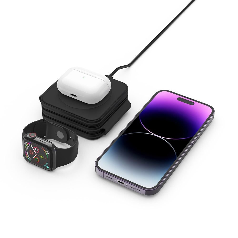 Tech - Protect QI15W - A24 3in1 Ασύρματος Μαγνητικός Φορτιστής MagSafe - Black