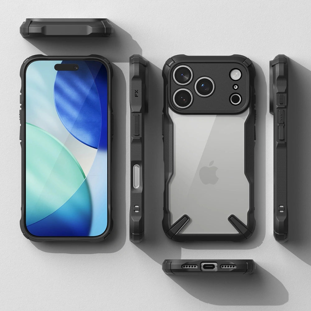 Ringke iPhone 17 Pro Max - Fusion X Σκληρή Θήκη με Πλαίσιο Σιλικόνης - Διάφανη / Black