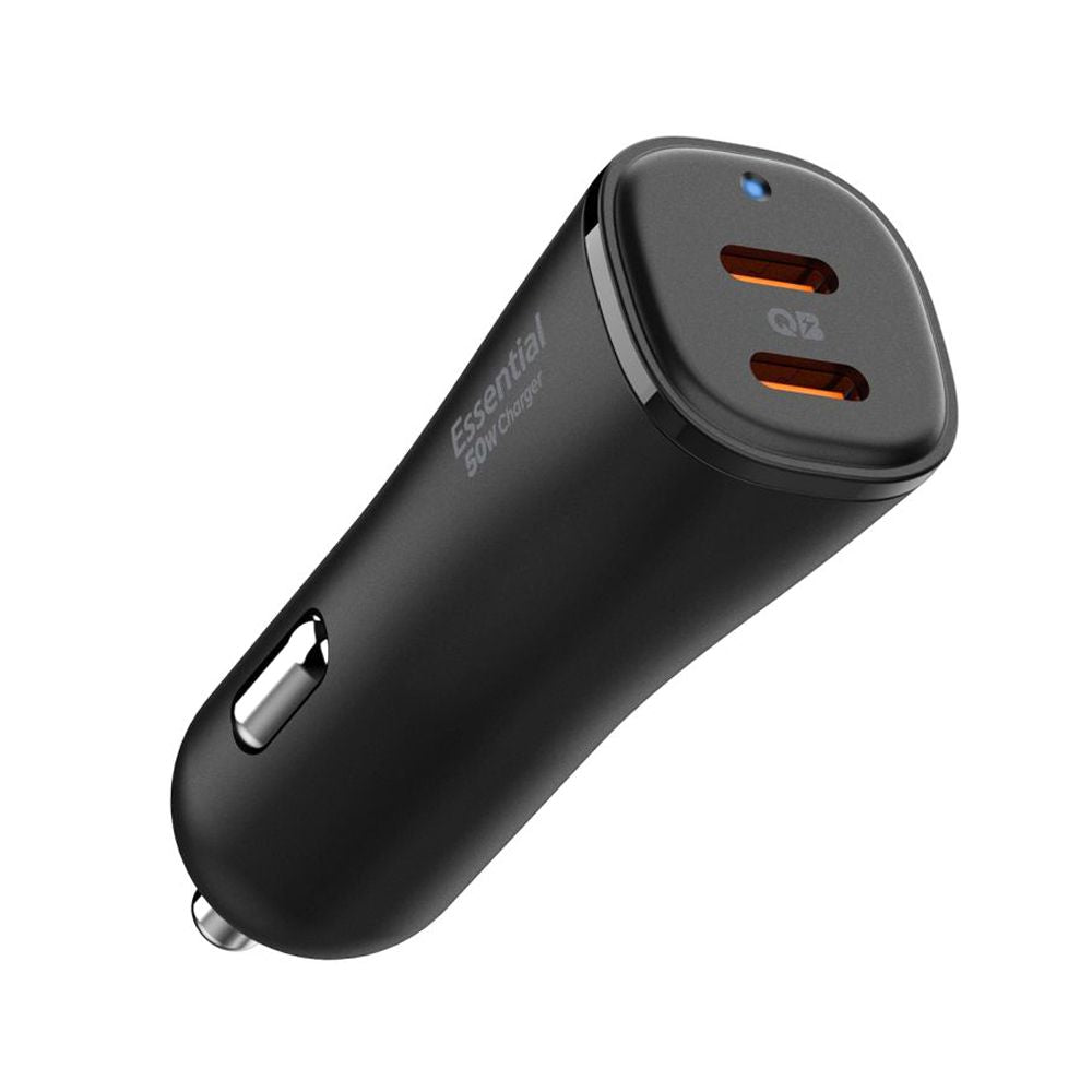 Spigen EV502 Arcstation Essential Φορτιστής Αυτοκινήτου Γρήγορης Φόρτισης 50W με 2 Θύρες Type - C - Black