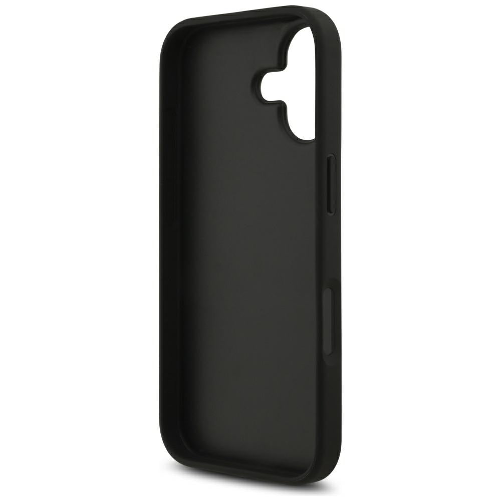 Guess iPhone 17 - Grained Big 4G and Classic Logo - Σκληρή Θήκη με Επένδυση από Οικολογικό Δέρμα - Black - GUHCP17SPGT4MBK