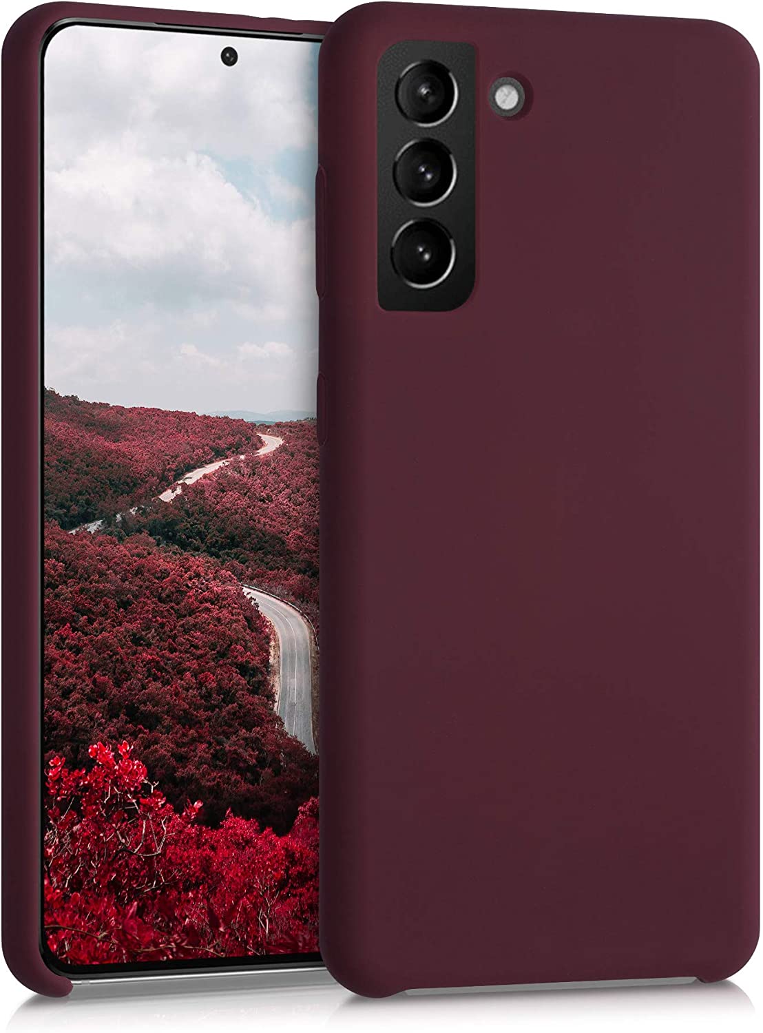 KW Samsung Galaxy S21 Θήκη Σιλικόνης Rubber TPU - Tawny Red - 54056.190