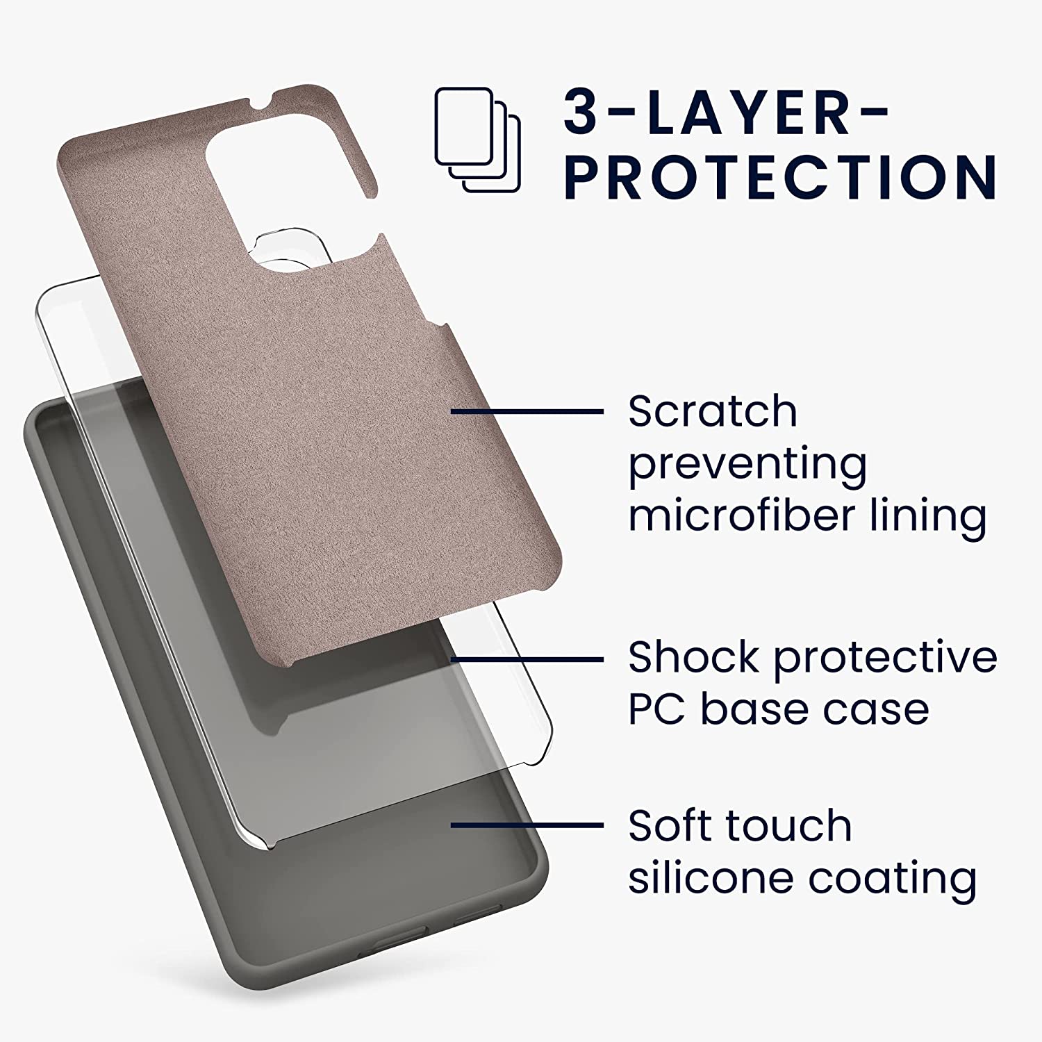 KW Samsung Galaxy A53 5G Θήκη Σιλικόνης Rubber TPU - Stone Dust - 57835.155