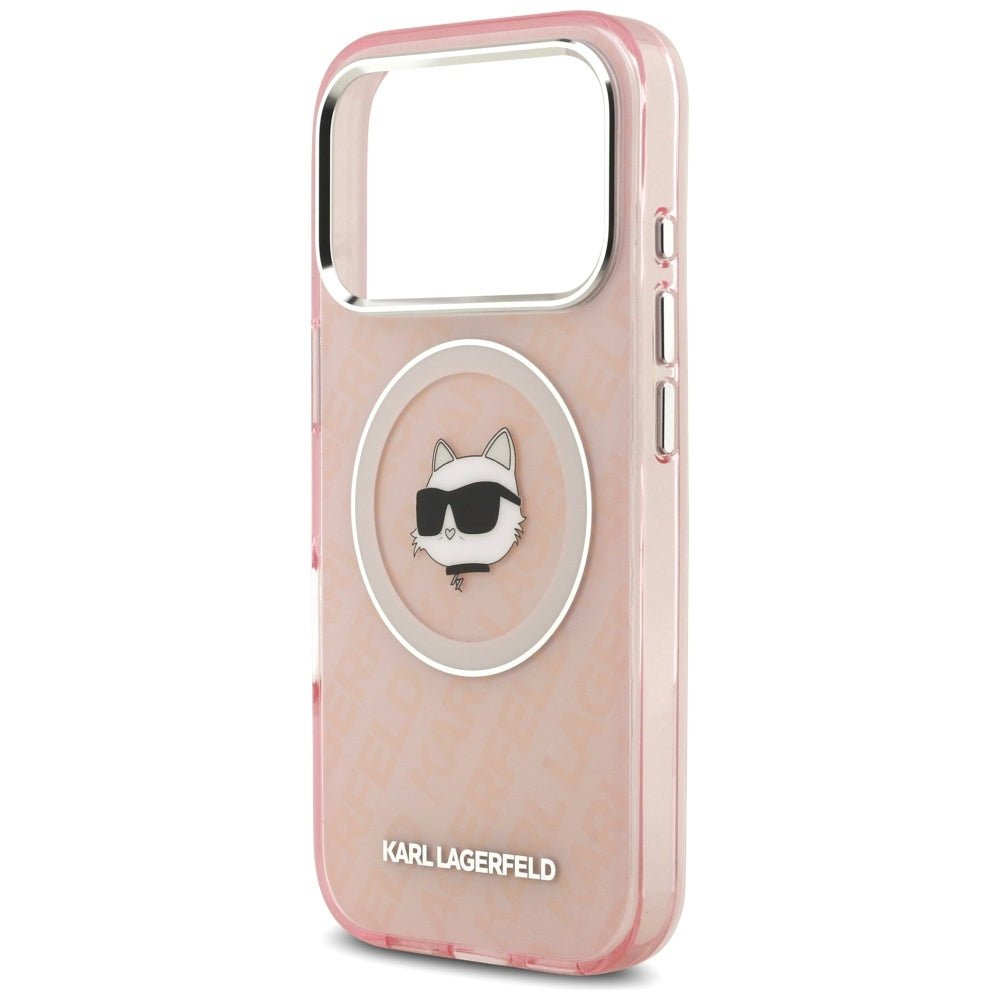 Karl Lagerfeld iPhone 17 Pro Max - IML Choupette Head Logo MagSafe - Σκληρή Θήκη με Πλαίσιο Σιλικόνης - Pink - KLHMP17XHMKBCHOP