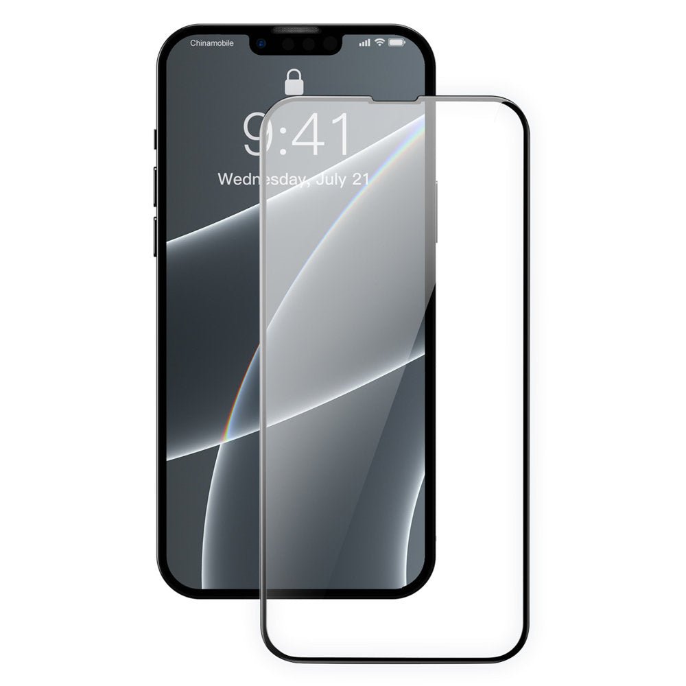 Baseus iPhone 13 / iPhone 13 Pro 0.3mm Ceramic Full Glass Full Screen Αντιχαρακτικό Γυαλί Οθόνης - 2 Τεμάχια - Black - SGQP030101