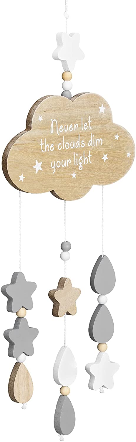 Navaris Κρεμαστό Διακοσμητικό για το Παιδικό Δωμάτιο - Clouds and Stars - Beige - 54194.01