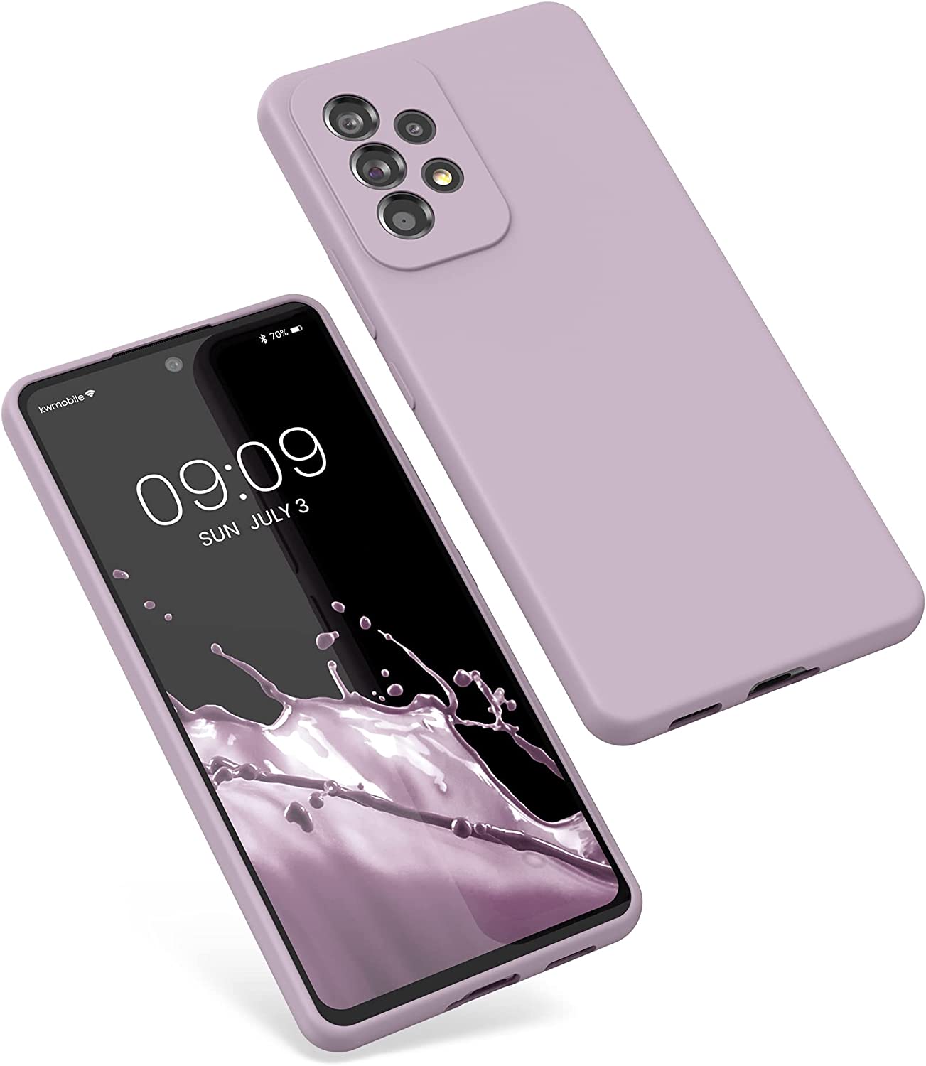 KW Samsung Galaxy A53 5G Θήκη Σιλικόνης Rubberized TPU - Nude Lilac - 57835.236