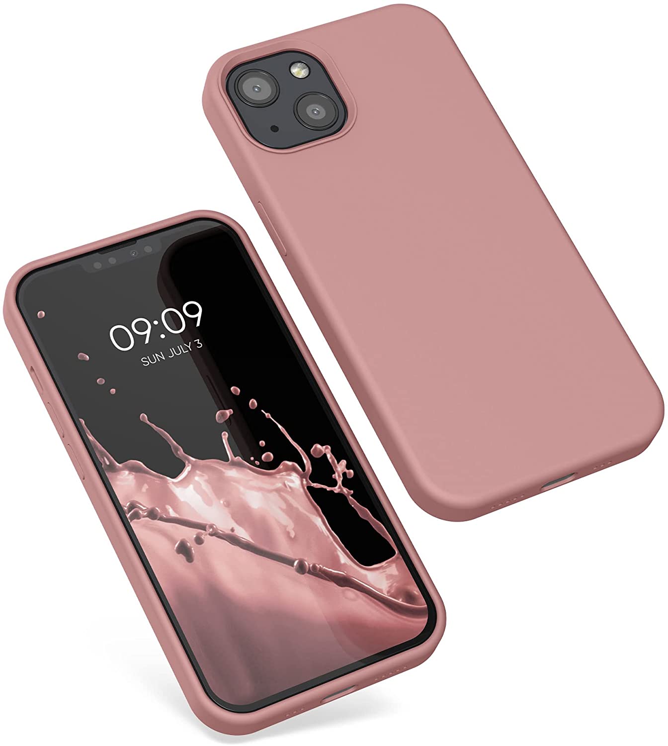 KW iPhone 13 Θήκη Σιλικόνης Rubberized TPU - Rose Tan - 55878.193