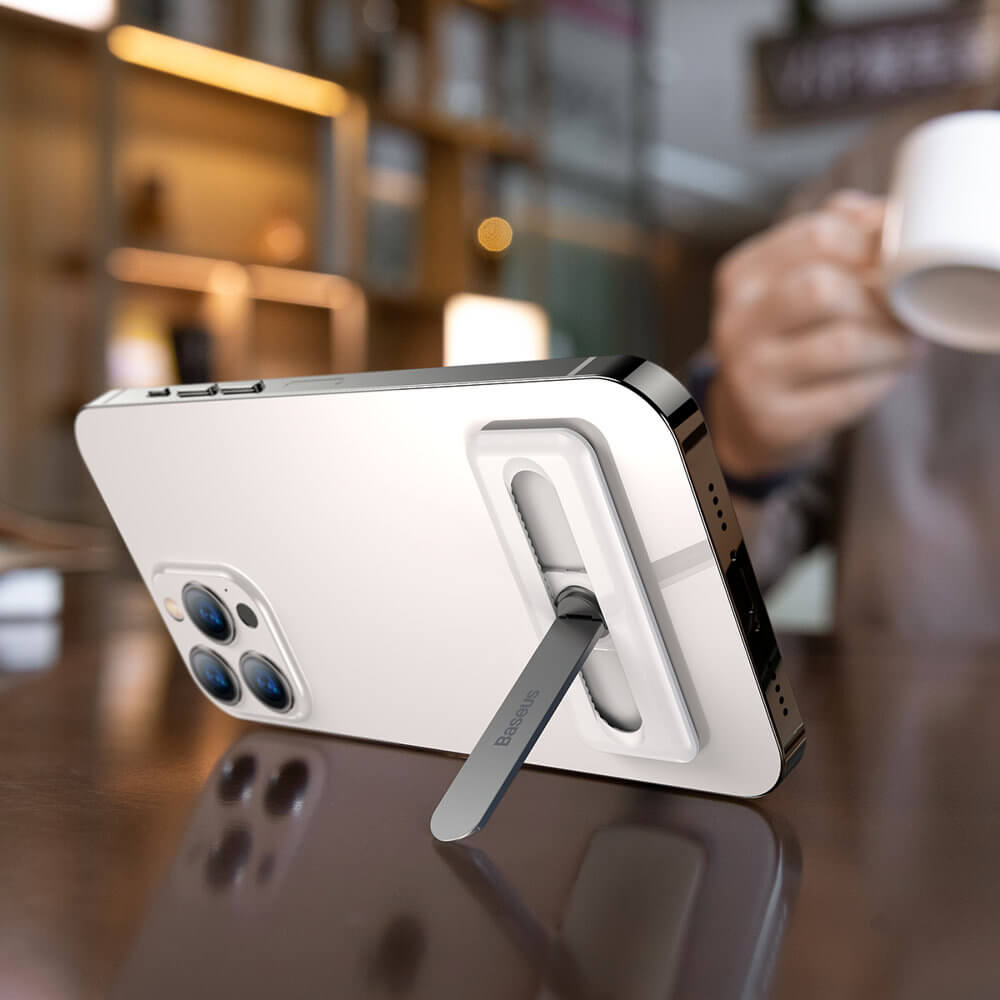 Baseus Self - Adhesive Foldable Phone Holder - Αυτοκόλλητο Stand Κινητού - White - LUXZ000002