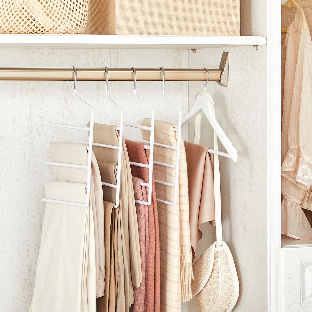 Songmics Σετ με 4 Κρεμάστρες Παντελονιών - White - CRI034W02