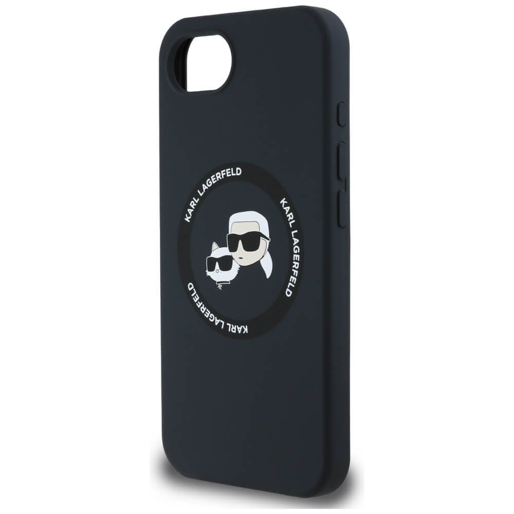 Karl Lagerfeld iPhone 16e - Silicone Karl and Choupette Heads - Θήκη Σιλικόνης με MagSafe - Black - KLHMPSE4SKCHTCK