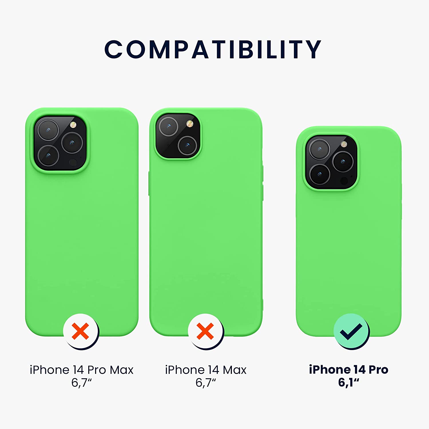 KW iPhone 14 Pro Θήκη Σιλικόνης TPU - Lime Green - 59073.159