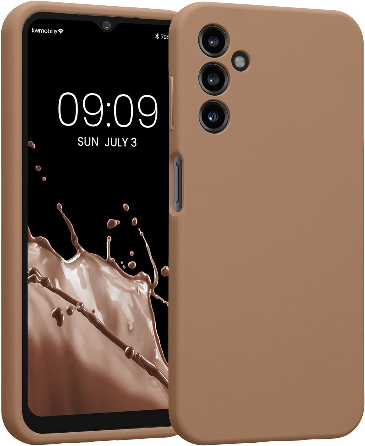KW Samsung Galaxy A14 5G Θήκη Σιλικόνης Rubberized TPU - Cappuccino