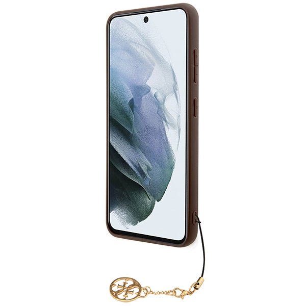 Guess Samsung Galaxy A55 5G - 4G Charms Collection - Θήκη με Επένδυση Συνθετικού Δέρματος - Brown - GUHCSA55GF4GBR