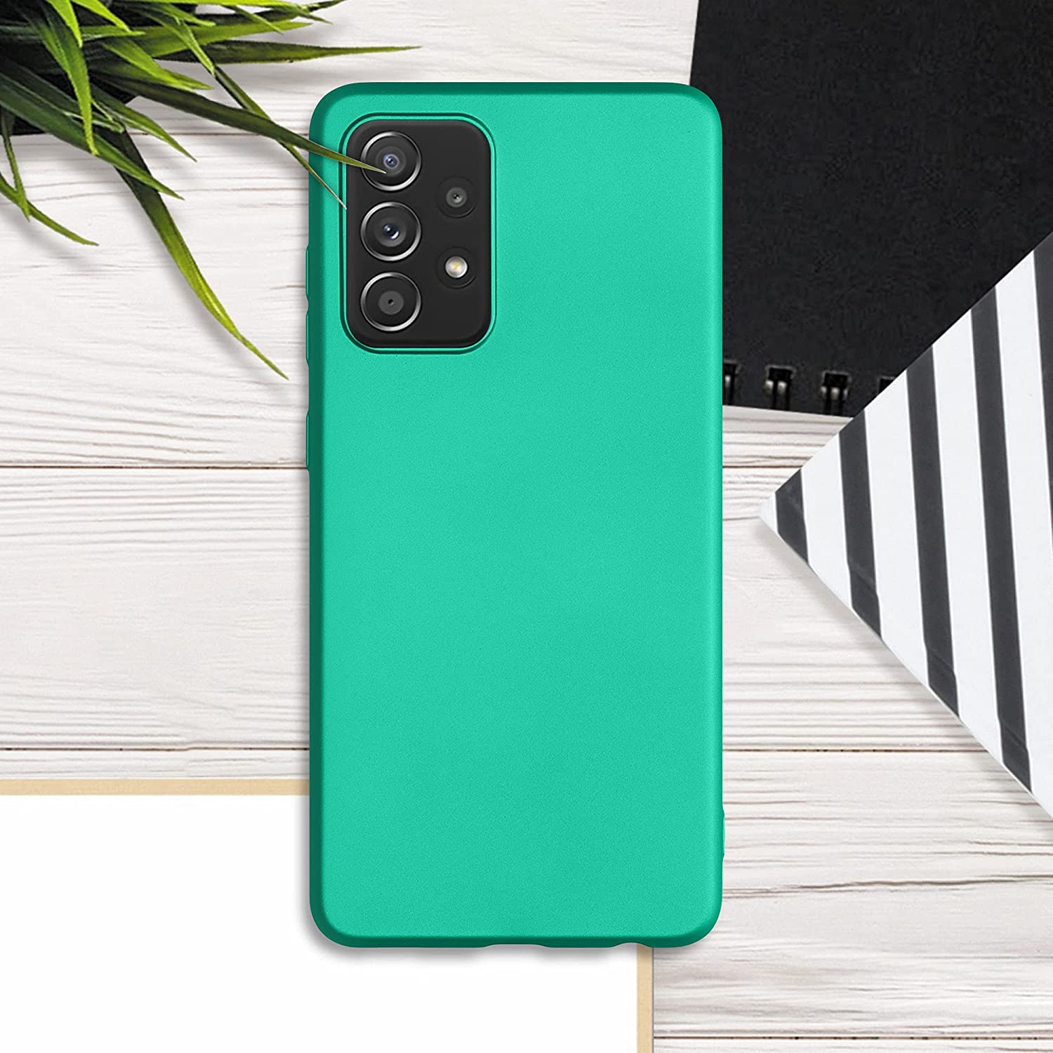 KW Samsung Galaxy A52 / A52 5G / A52s 5G Θήκη Σιλικόνης TPU - Metallic Turquoise - 54351.128