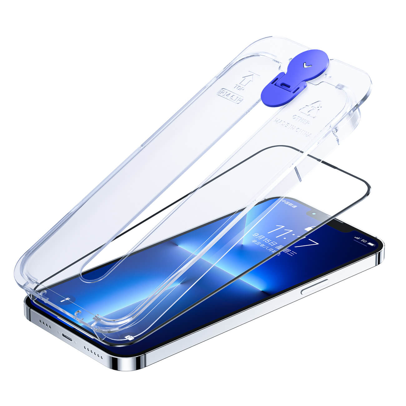 Joyroom Knight Series iPhone 14 Plus 9H Tempered Glass Αντιχαρακτικό Γυαλί Οθόνης με Κιτ Τοποθέτησης - Black - JR - H11