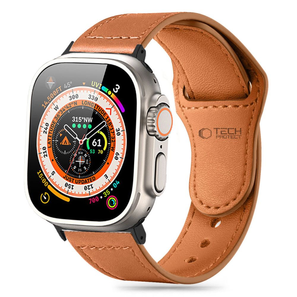 Tech - Protect Λουράκι Apple Watch 4/5/6/7/8/9/10/11 - SE (1/2/3) - 40/41/42mm NaturalFit Δερμάτινο - Brown