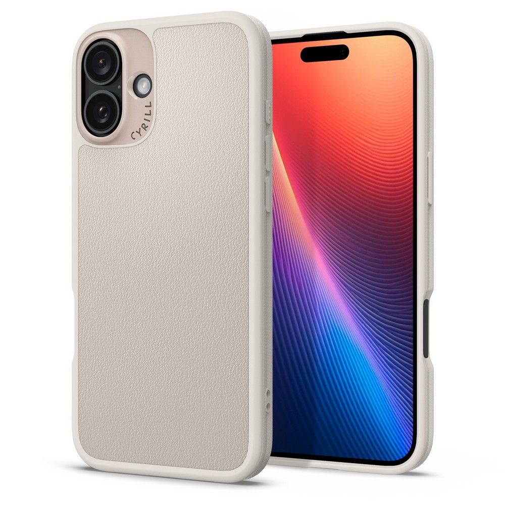 Spigen Cyrill iPhone 16 Kajuk Mag Θήκη με Επένδυση Συνθετικού Δέρματος και MagSafe - Cream