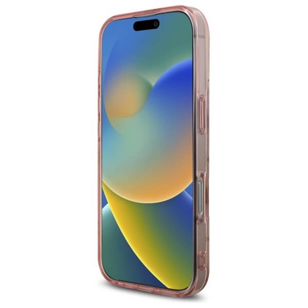 Guess iPhone 16 Pro - IML Peony On 4G Background MagSafe - Θήκη με Επένδυση Συνθετικού Δέρματος - Pink - GUHMP16LH4PYEEP