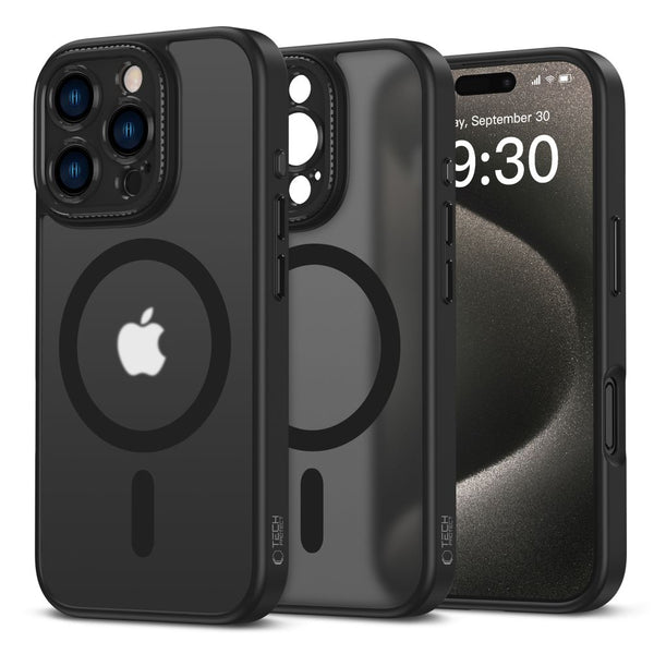 Tech - Protect iPhone 16 Pro MagCam - MagSafe Σκληρή Θήκη με Πλαίσιο Σιλικόνης και Προστασία Κάμερας - Matte Black