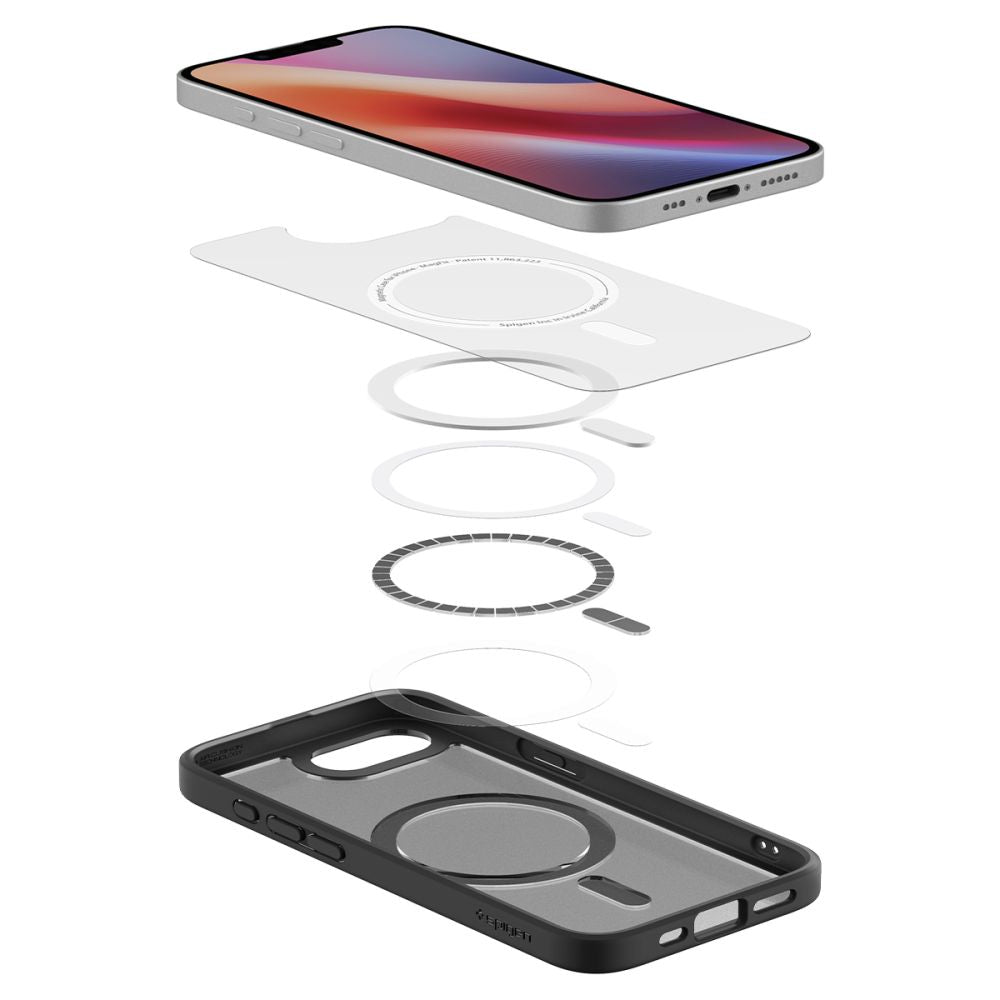 Spigen iPhone 16e Ultra Hybrid Mag Σκληρή Θήκη με Πλαίσιο Σιλικόνης Και MagSafe - Frost Black