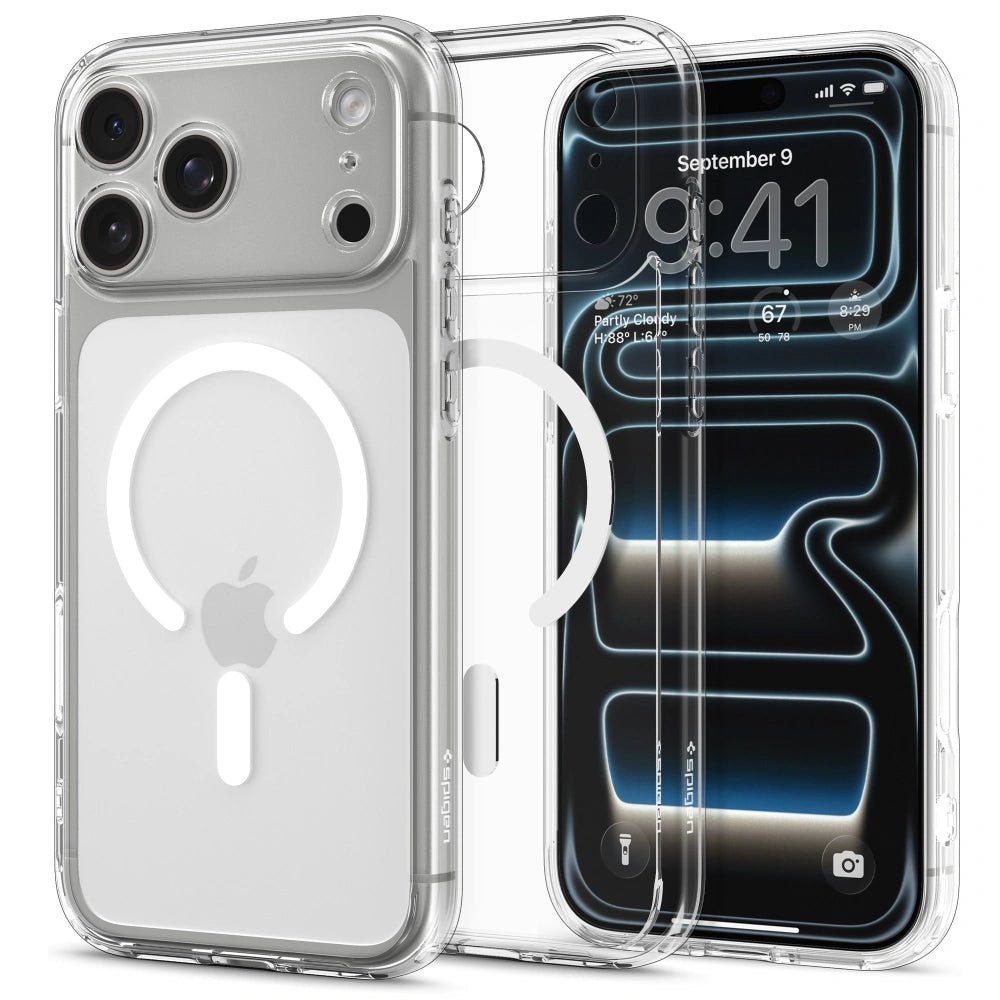 Spigen iPhone 17 Pro - Ultra Hybrid Mag - Σκληρή Θήκη με Πλαίσιο Σιλικόνης Και MagSafe - Clear / White