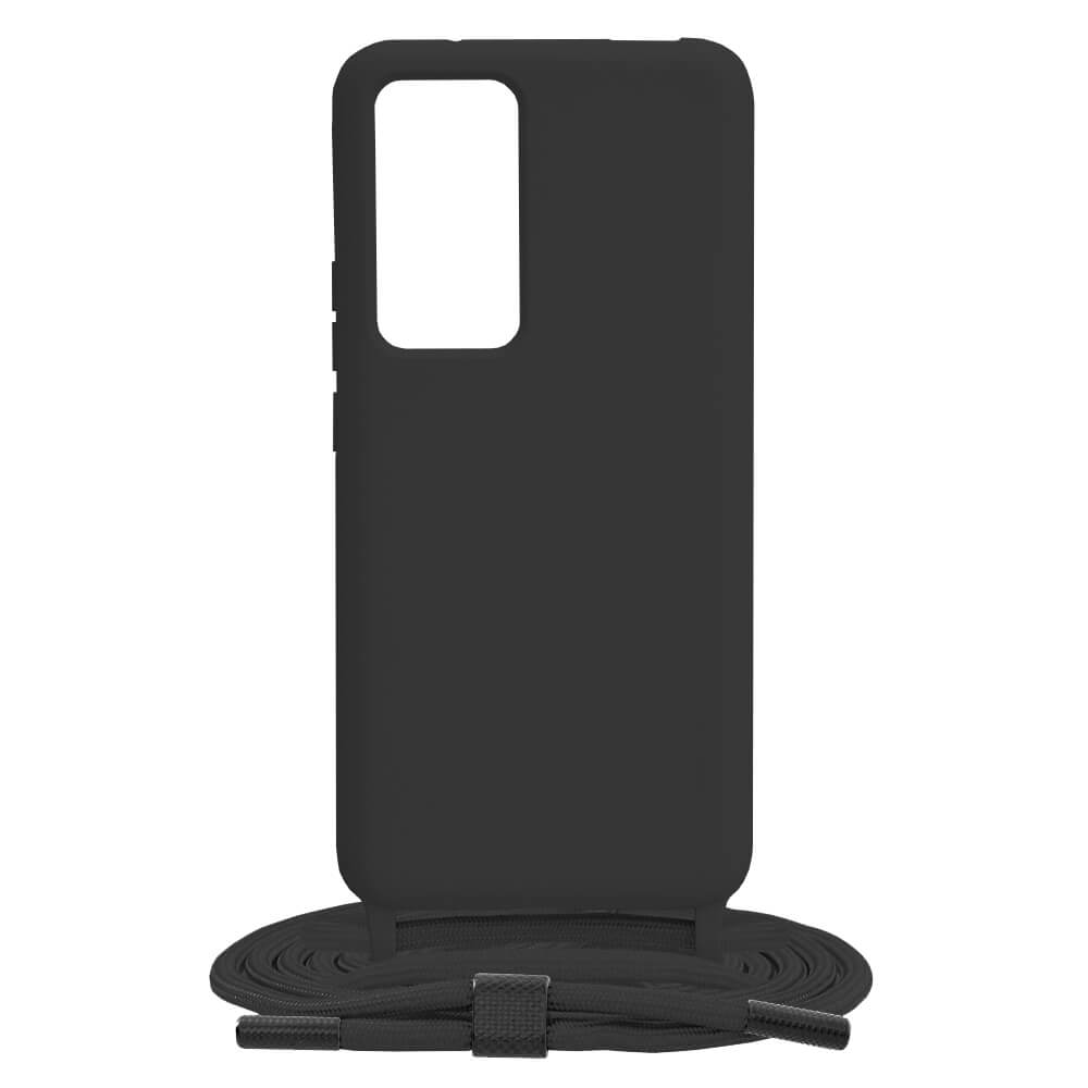 Techsuit Xiaomi 12T / 12T Pro Crossbody Lanyard Θήκη Σιλικόνης TPU με Λουράκι - Black